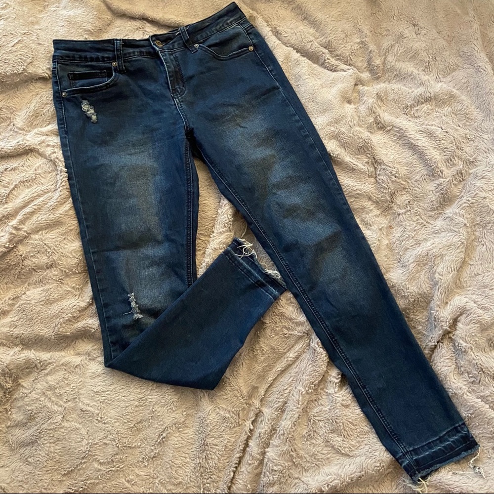 True Craft Distressed Skinny Jeans